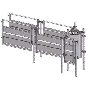 Photo de Module couloir de tri avec poteaux sur platine