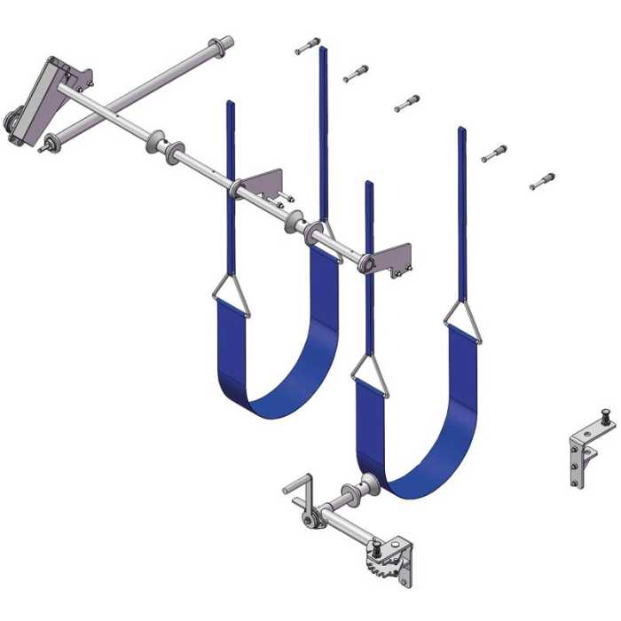 Kit de parage manuel AV et AR complet pour cage à parois largeur fixe - 4 portillons