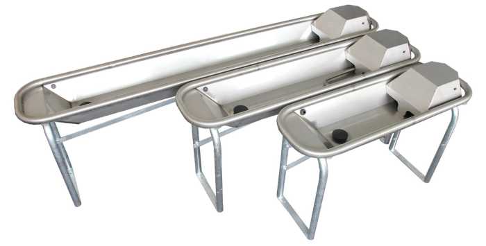 Abreuvoir ARRONDI 1,5 m en Inox, sans fixation