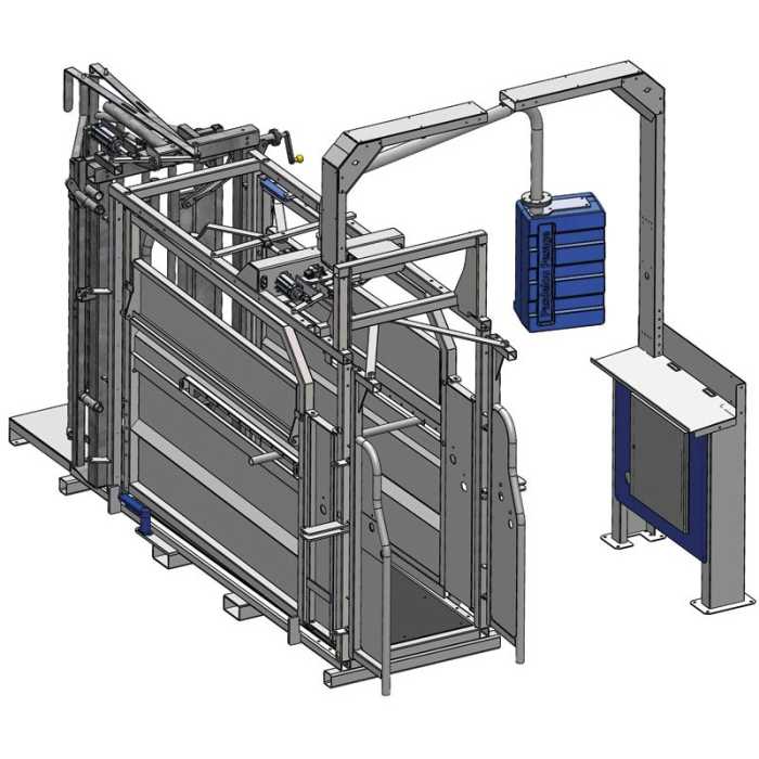 Cage de contention LVAP - Panneaux tôlés - Parois largeur variable - Panneaux latéraux tôlés non ouvrants