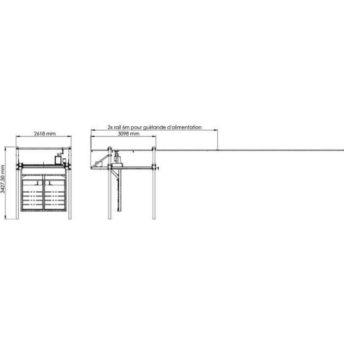 Module de base motorisé pour couloir de poussée