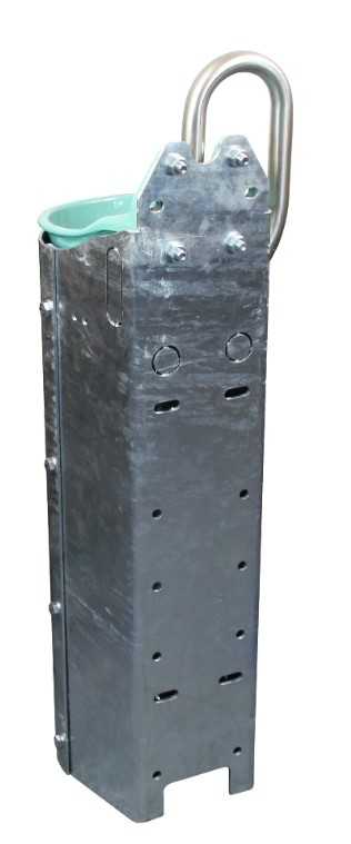Poteau en acier pour Mod. 25R hauteur 80 cm