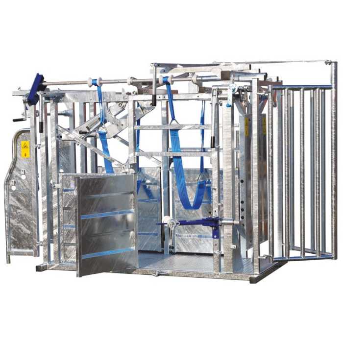 Cage de contention LFM - 4 portillons - Parois largeur fixe - Panneaux latéraux