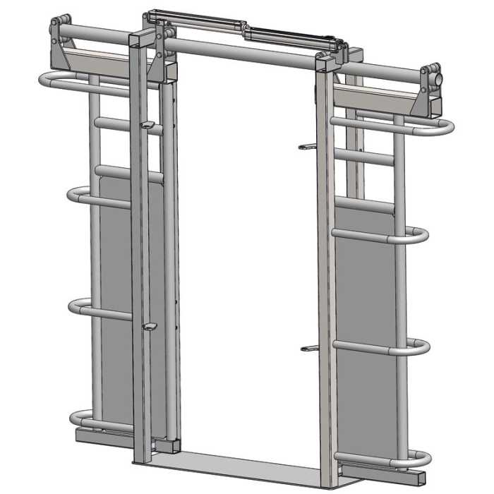 Porte sectionnelle double battants à assistance pneumatique