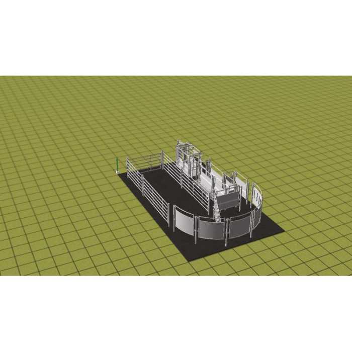 Module couloir de tri avec poteaux à sceller