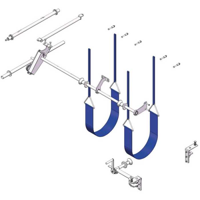 Kit de parage manuel AV et AR complet pour cage à parois largeur variable - 4 portillons