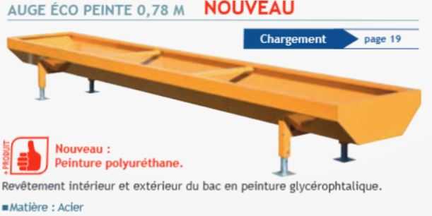 Auge éco 0,78 Peinte 4 m x 0.78 m x 0.30 m