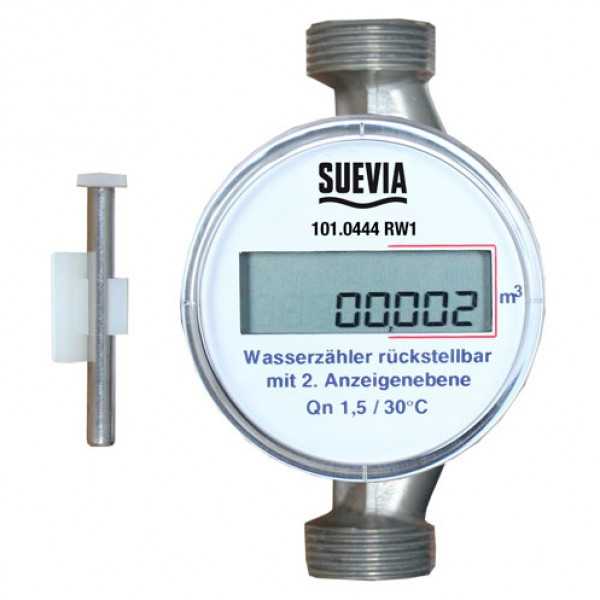 Compteur d'eau RW1 avec remise à zero