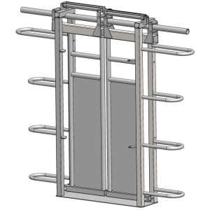 Photo de Porte sectionnelle double battants à assistance pneumatique