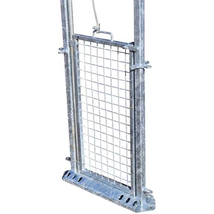 Porte guillotine aller-retour pour ovins