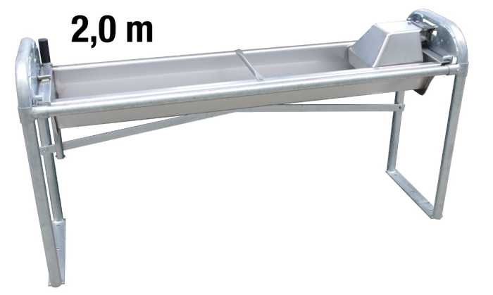 Ab. basculant cuve plate 1,0 m fixation galvanisée au sol