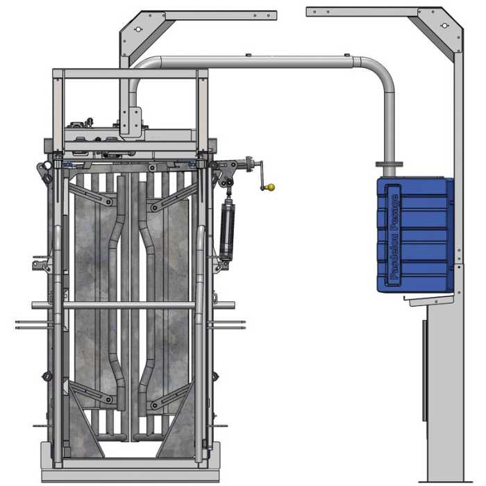 Cage de contention LVAP - Panneaux tôlés - Parois largeur variable - Panneaux latéraux tôlés non ouvrants