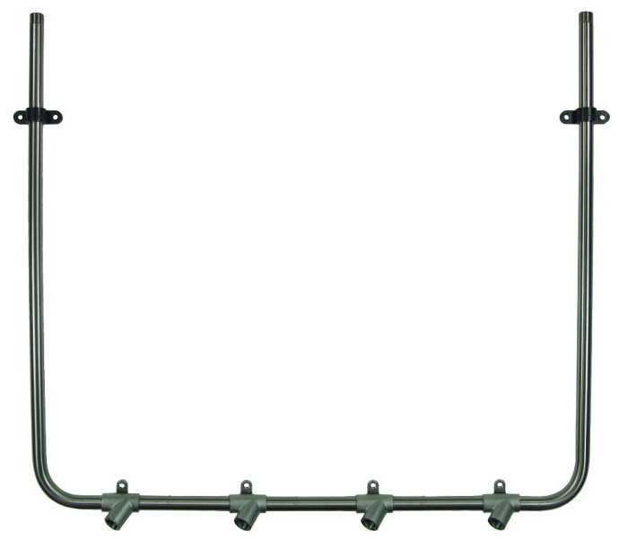 Tuyau de racc. Inox en U ½" 4 sorties horizontales