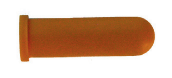 Tétine brune en caoutchouc naturel cylindrique