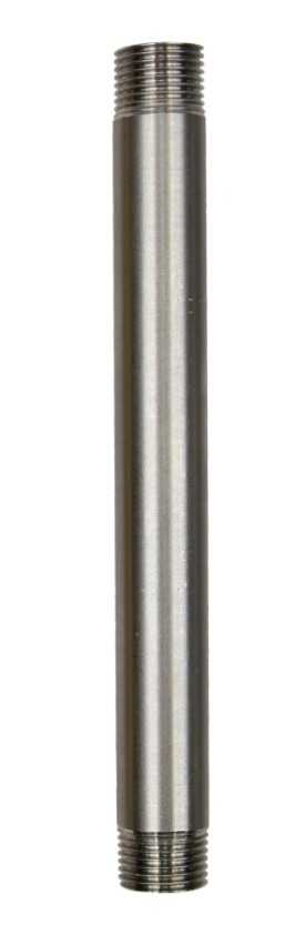 Tuyau de racc. Inox, ½", 19 cm droit m/m