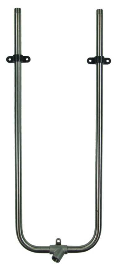 Tuyau de racc. Inox en U ½" 1 sortie horizontale femelle
