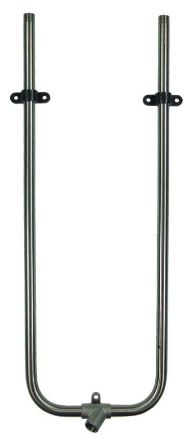 Tuyau de racc. Inox en U ½" 1 sortie horizontale femelle