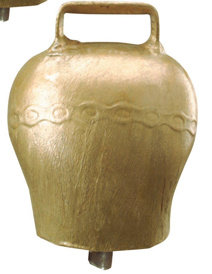 Cloche en acier bombe en bronze 75x110mm