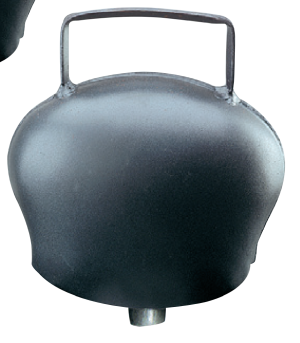 Photo de Cloche en acier bombe noir 180x144mm