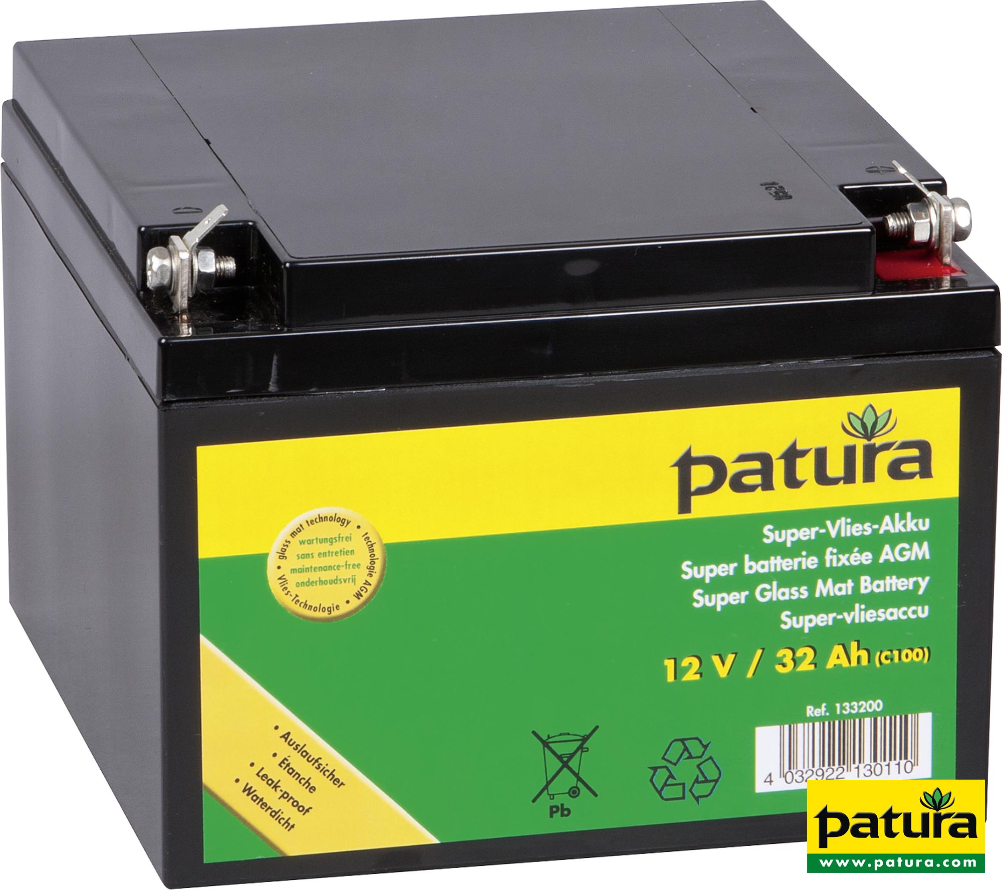 Photo de Super Batterie fixée AGM 12 V / 75 Ah pour électrificateurs 12 V