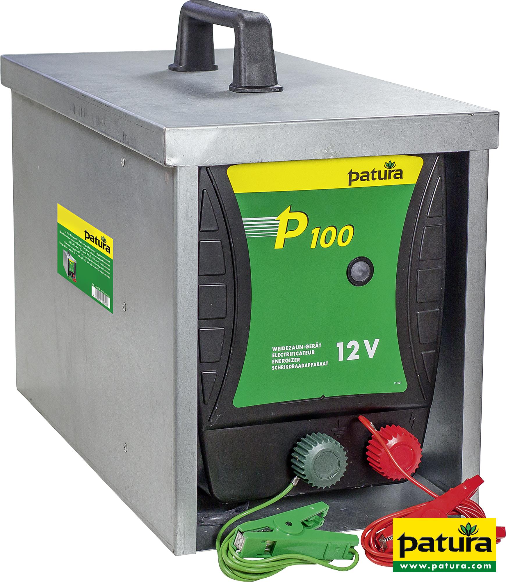 Photo de P100, électrificateur batterie 12V avec boîtier de transport Compact