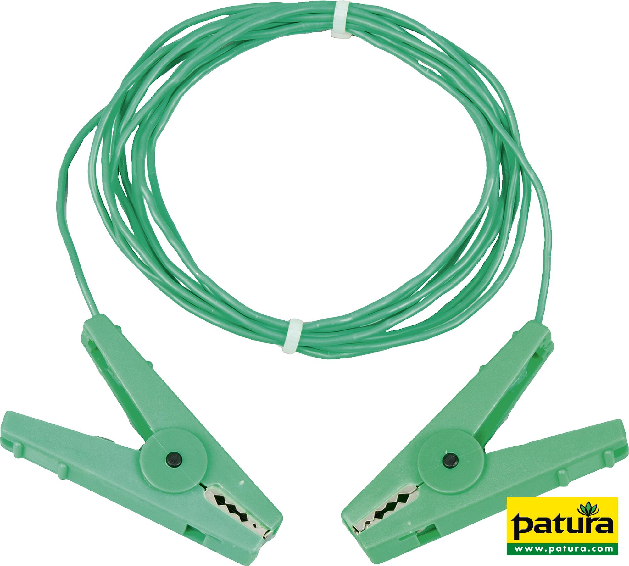 Photo de Cable de connexion terre 3 m, vert avec contacts en inox