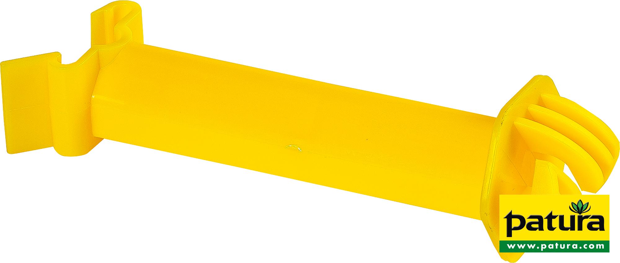 Photo de Isolateur à distance jaune pour piquet T pour fil électro-plastique et corde, 25