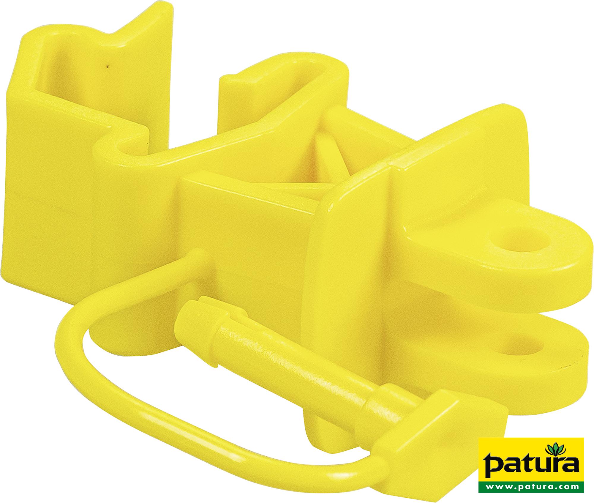 Photo de Isolateur standard jaune à cheville pour piquet en T (les 25)