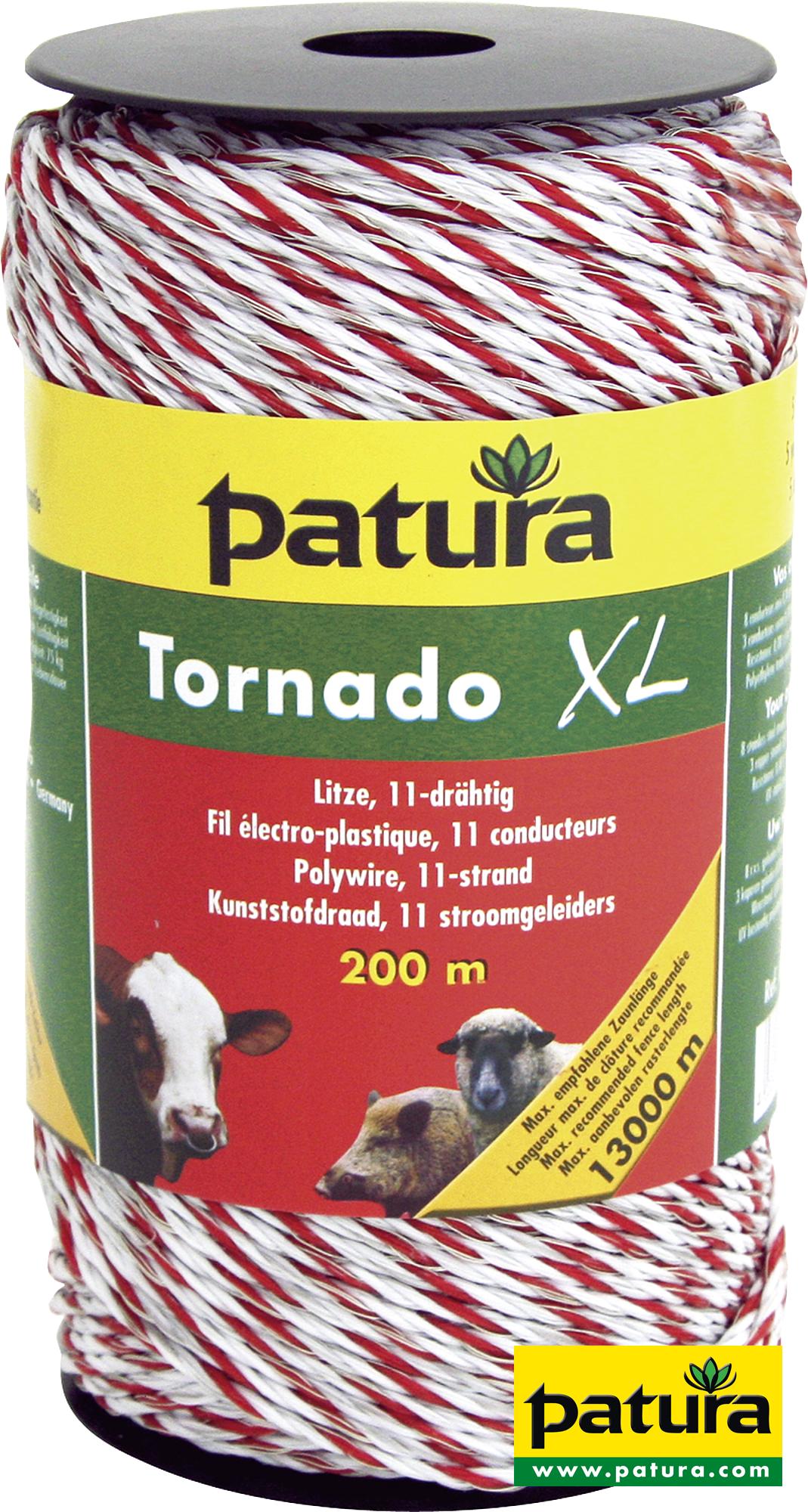 Photo de Fil électro-plastique TornadoXL 200m blc -bleu, 3 cuivre d= 0,30, 8 inox d= 0,20