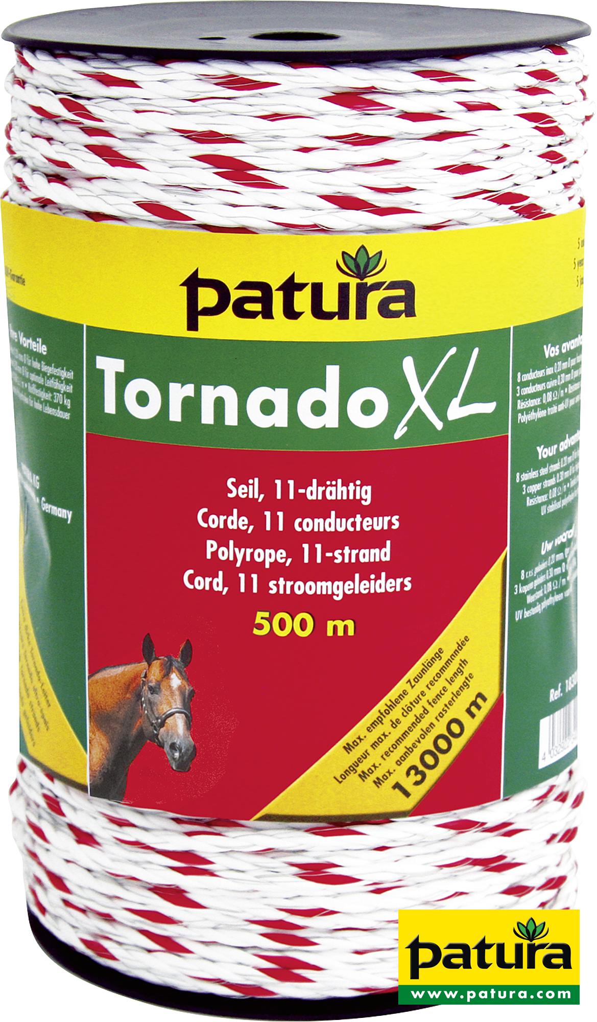 Photo de Corde TORNADO XL, blanc/rouge, 3 cuivre d= 0,30, 8 inox d= 0,20, rlx de 500 m