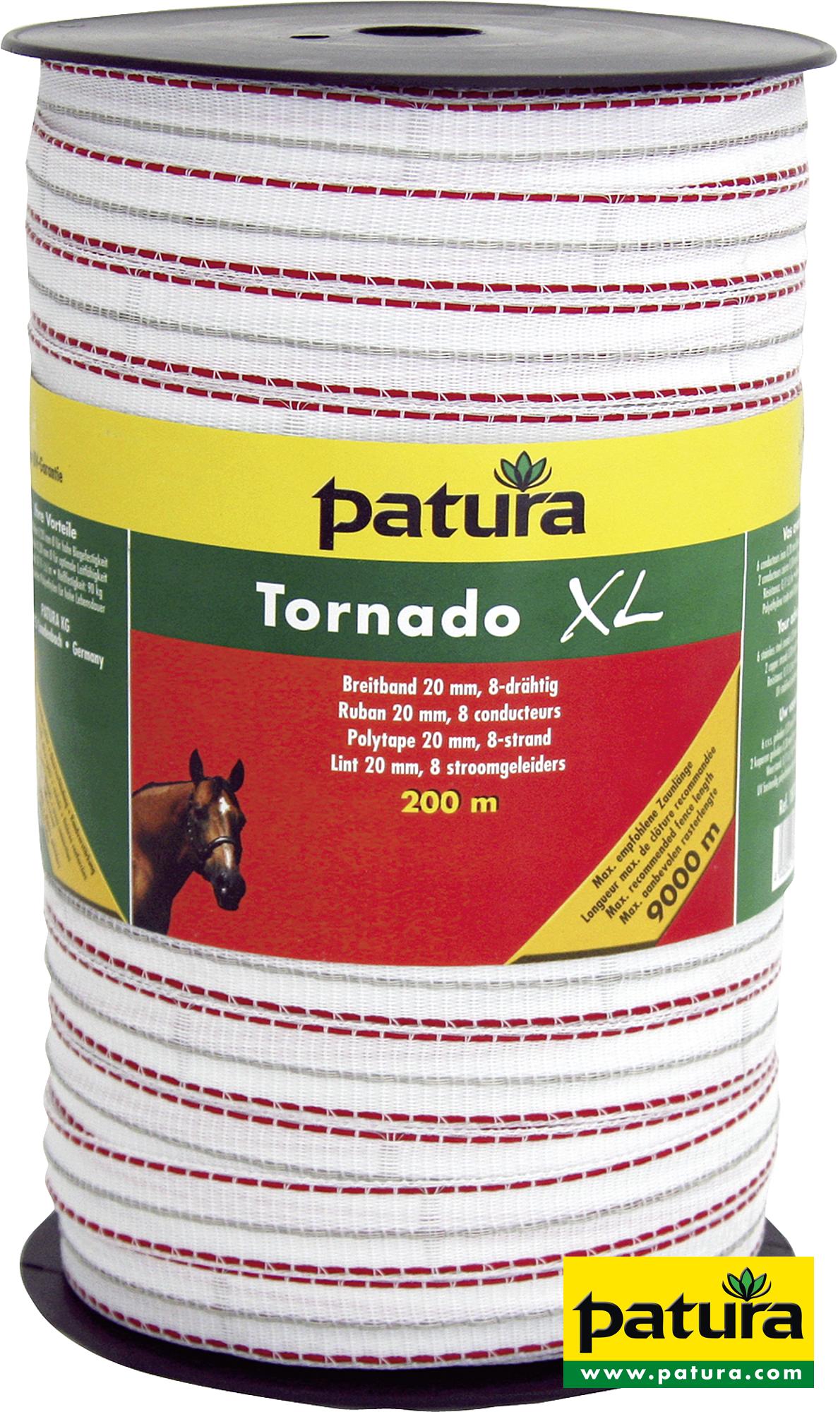Photo de Ruban TORNADO XL 20 mm, blanc/rouge, 2 cuivre d= 0,30, 6 inox d= 0,20, rlx