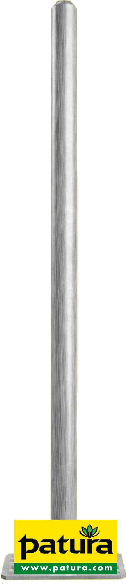 Photo de Poteau inox 76, L= 1,35 m avec platine 200 x 200 x 8 mm