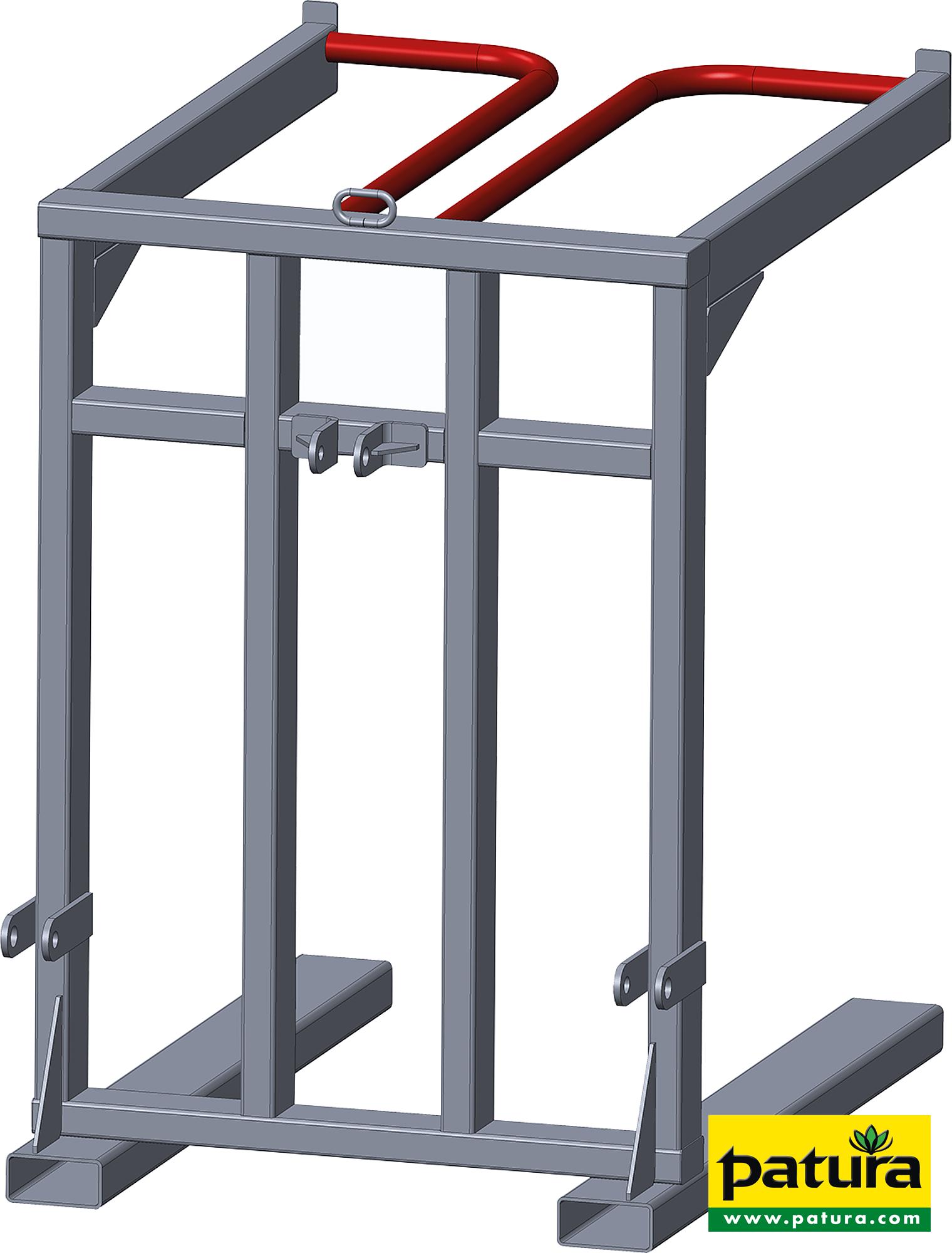 Photo de Cadre de transport pour panels avec attelage 3 points et sangle