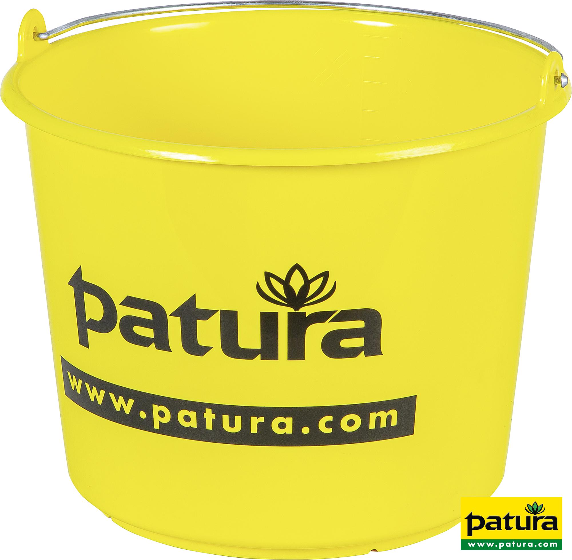 Photo de Seau en plastique 12L jaune sigle PATURA