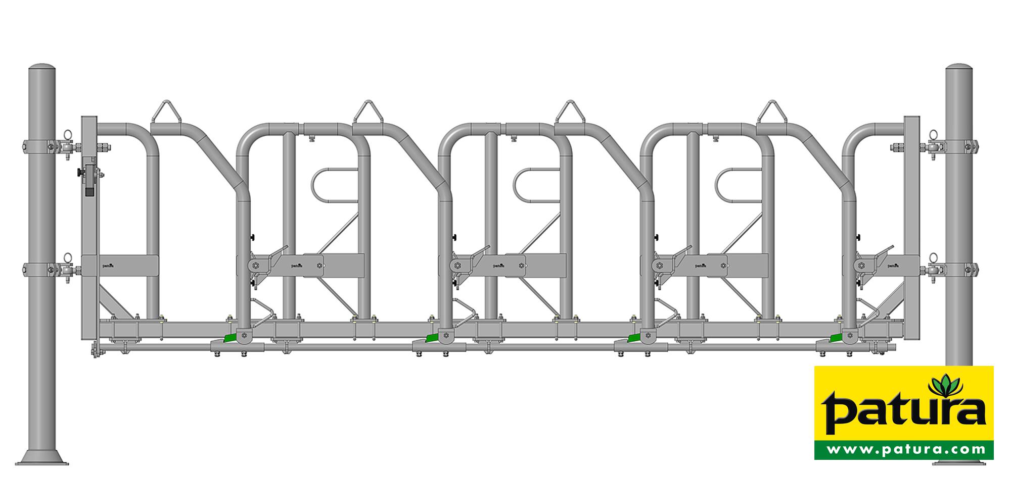 Photo de Cornadis suédois modulable, 5,00 m 7 places, accessoires de montage inclus