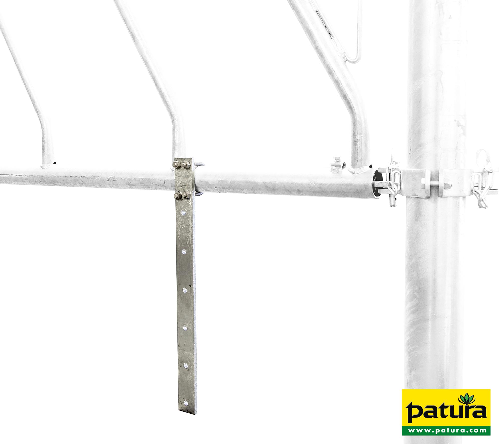 Photo de Support mural pour tube 1 1/4" (42,4 mm) pour madrier en bois