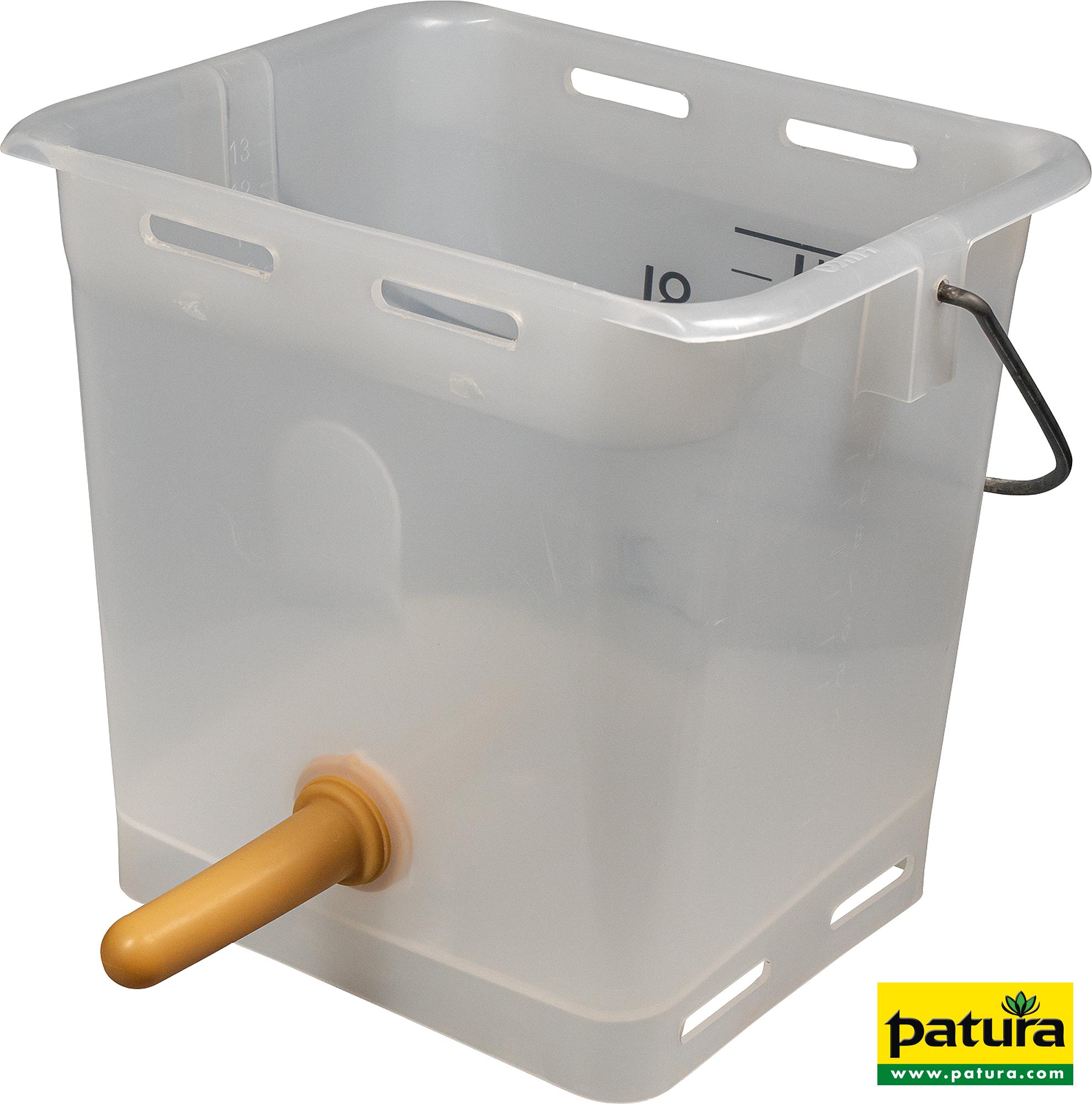 Photo de Seau à tétine 13 l transparent complet, avec tétine souple et soupape 1-Click