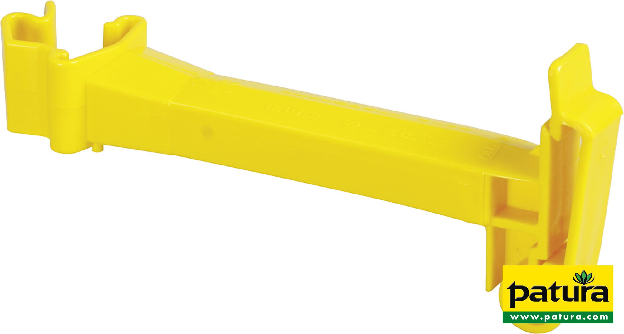 Photo de Isolateur à distance pour piquets en T, jaune pour rubans jusqu'à 40 mm (les 20)