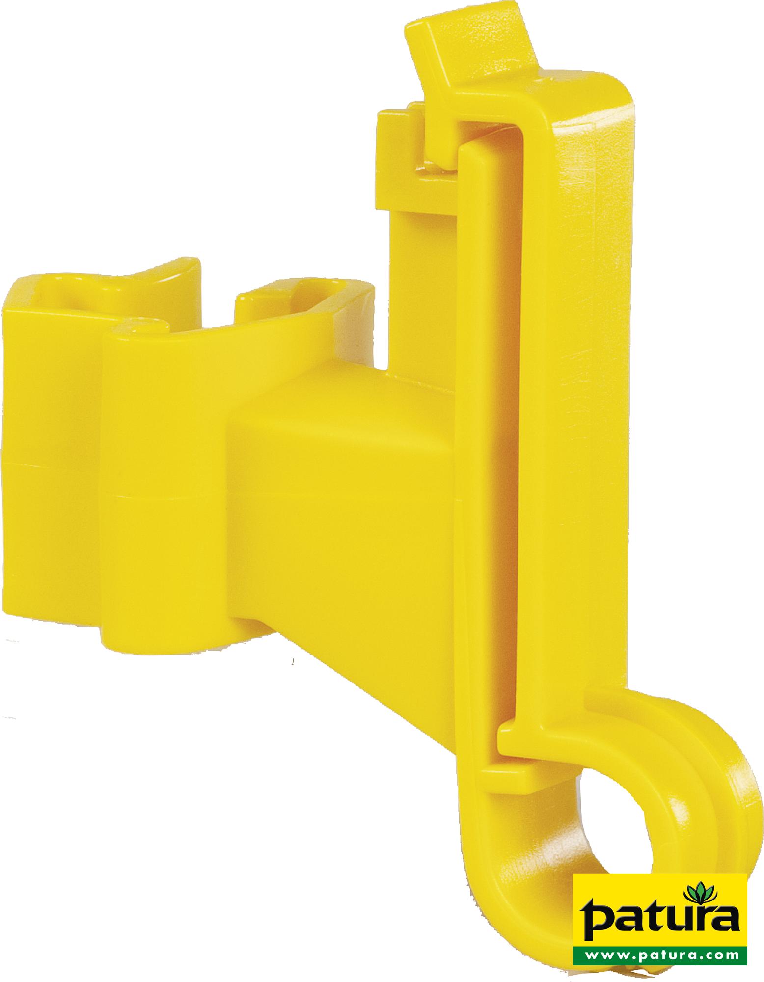 Photo de Isolateur rubans pour piquet en T, pour rubans jusqu'à 40 mm, jaune, les 25